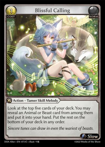 Blissful Calling DOA Alter-EN-073-Normal-Common (C) - Dawn of Ashes Alter Edition - Grand Archive Card