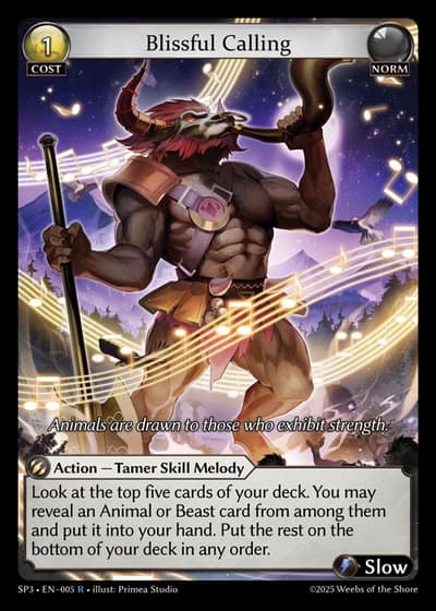 Blissful Calling SP3-EN-005-Foil-Rare (R) - Supporter Pack 3 - Grand Archive Card