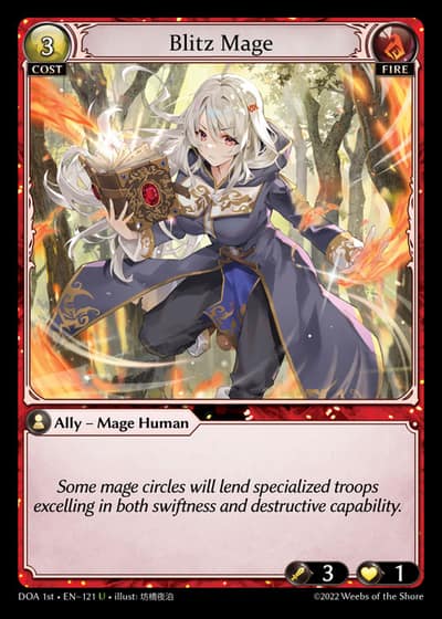 Blitz Mage DOA 1st-EN-121-Foil-Uncommon (U) - Dawn of Ashes First Edition - Grand Archive Card