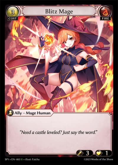 Blitz Mage SP1-EN-003-Foil-Uncommon (U) - Supporter Pack 1 - Grand Archive Card