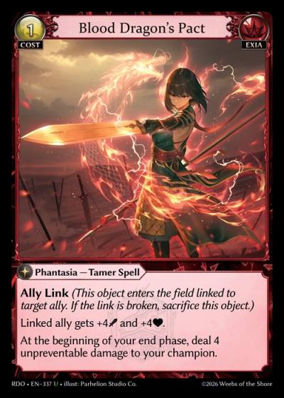 Blood Dragon's Pact RDO-EN-337-Foil-Uncommon (U) - Radiant Origins - Grand Archive Card