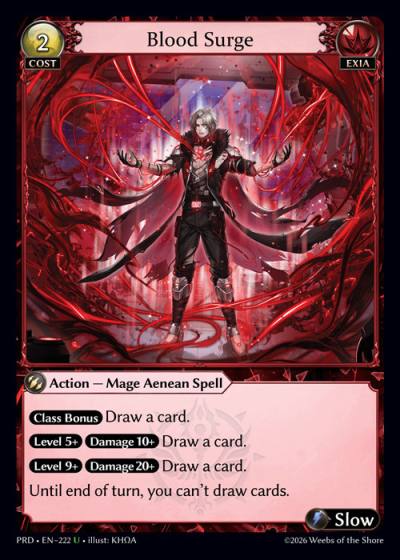Blood Surge PRD-EN-222-Foil-Uncommon (U) - .asphodel/paradise - Grand Archive Card