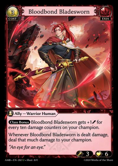 Bloodbond Bladesworn AMB-EN-202-Normal-Uncommon (U) - Mortal Ambition - Grand Archive Card