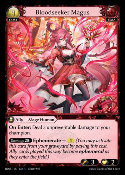Bloodseeker Magus RDO-EN-338-Foil-Rare (R) - Radiant Origins - Grand Archive Card
