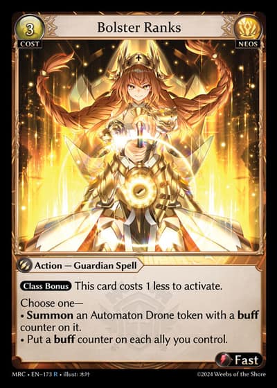 Bolster Ranks MRC-EN-173-Foil-Rare (R) - Mercurial Heart - Grand Archive Card