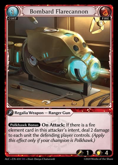 Bombard Flarecannon ALC-EN-031-Foil-Super Rare (SR) - Alchemical Revolution - Grand Archive Card