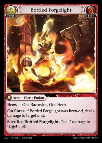 Bottled Forgelight ALC-EN-098-Foil-Common (C) - Alchemical Revolution - Grand Archive Card