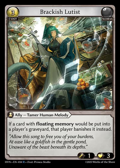 Brackish Lutist HVN-EN-034-Foil-Rare (R) - Abyssal Heaven - Grand Archive Card