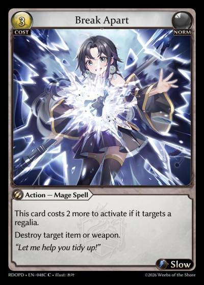 Break Apart RDOPD-EN-048C-Normal-Common (C) - Radiant Origins Pantheon Decks - Grand Archive Card