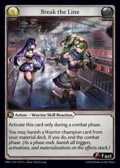Break the Line PRD-EN-035-Foil-Uncommon (U) - .asphodel/paradise - Grand Archive Card