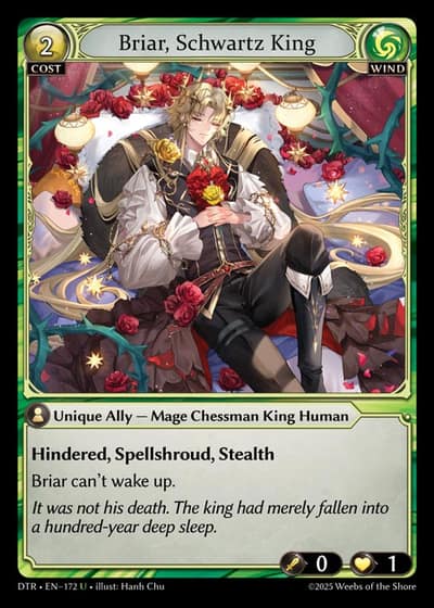 Briar, Schwartz King DTR-EN-172-Foil-Uncommon (U) - Distorted Reflections - Grand Archive Card