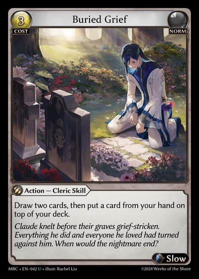 Buried Grief MRC-EN-042-Foil-Uncommon (U) - Mercurial Heart - Grand Archive Card