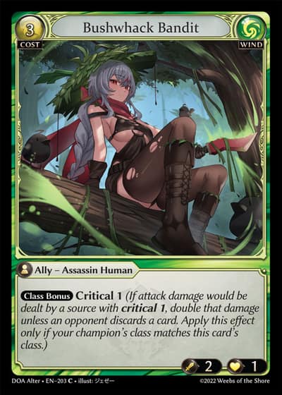 Bushwhack Bandit DOA Alter-EN-203-Foil-Common (C) - Dawn of Ashes Alter Edition - Grand Archive Card