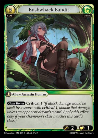 Bushwhack Bandit DOA Alter-EN-203-Normal-Common (C) - Dawn of Ashes Alter Edition - Grand Archive Card