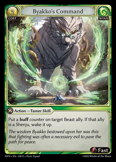 Byakko's Command HVN-EN-150-Foil-Rare (R) - Abyssal Heaven - Grand Archive Card
