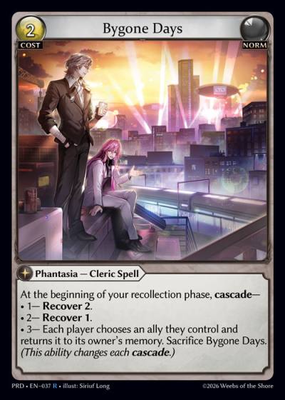 Bygone Days PRD-EN-037-Foil-Rare (R) - .asphodel/paradise - Grand Archive Card