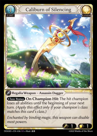 Caliburn of Silencing DOASD-EN-036-Normal-Super Rare (SR) - Dawn of Ashes Starter Decks - Grand Archive Card