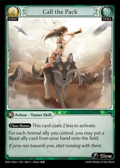 Call the Pack DOA Alter-EN-268-Normal-Rare (R) - Dawn of Ashes Alter Edition - Grand Archive Card