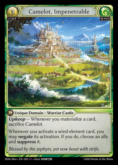 Camelot, Impenetrable DOA Alter-EN-204-Foil-Super Rare (SR) - Dawn of Ashes Alter Edition - Grand Archive Card