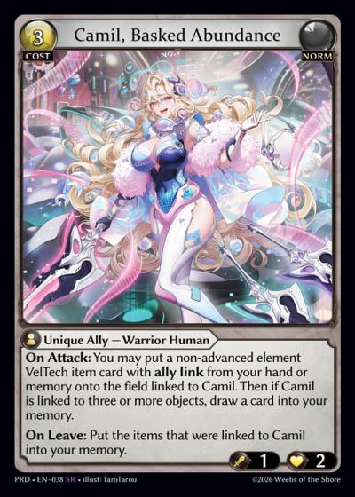Camil, Basked Abundance PRD-EN-038-Foil-Super Rare (SR) - .asphodel/paradise - Grand Archive Card
