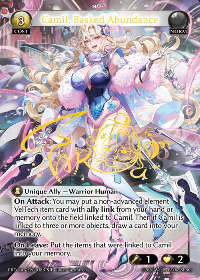 Camil, Basked Abundance PRD 1st-EN-038-Foil-Common (C) - .asphodel/paradise First Edition - Grand Archive Card