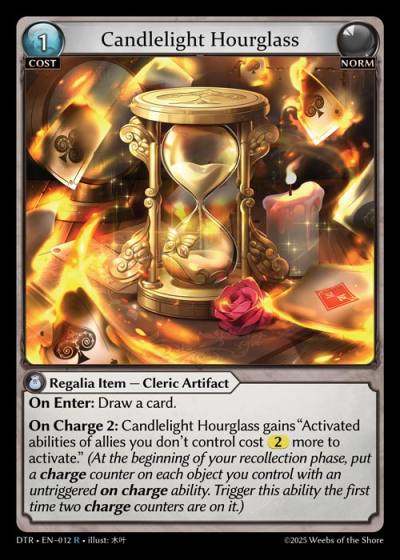 Candlelight Hourglass DTR-EN-012-Foil-Rare (R) - Distorted Reflections - Grand Archive Card