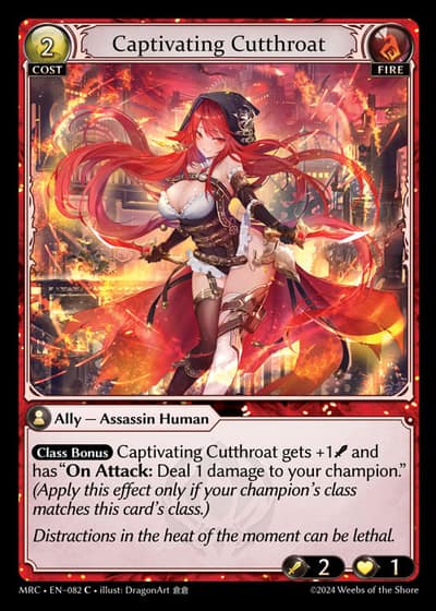 Captivating Cutthroat MRC-EN-082-Foil-Common (C) - Mercurial Heart - Grand Archive Card
