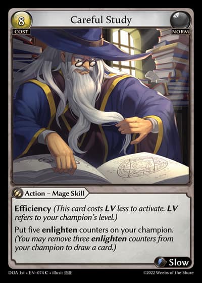 Careful Study DOA 1st-EN-074-Foil-Common (C) - Dawn of Ashes First Edition - Grand Archive Card