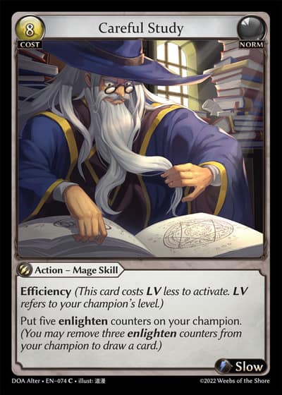 Careful Study DOA Alter-EN-074-Foil-Common (C) - Dawn of Ashes Alter Edition - Grand Archive Card