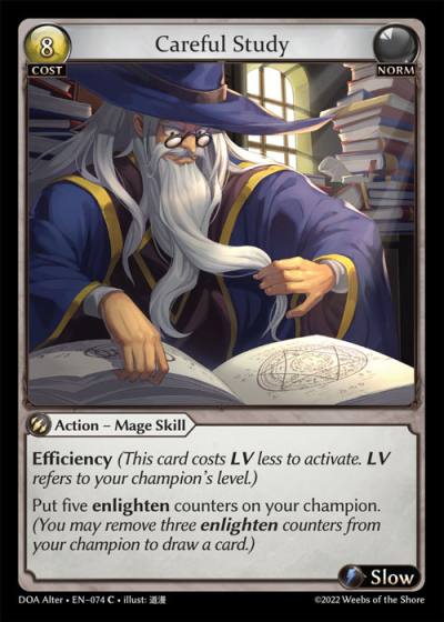 Careful Study DOA Alter-EN-074-Normal-Common (C) - Dawn of Ashes Alter Edition - Grand Archive Card
