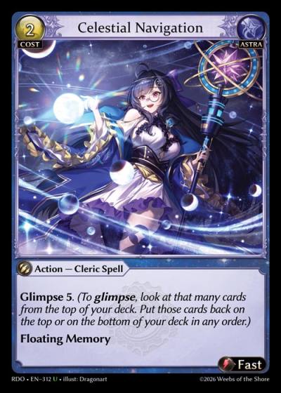 Celestial Navigation RDO-EN-312-Foil-Uncommon (U) - Radiant Origins - Grand Archive Card