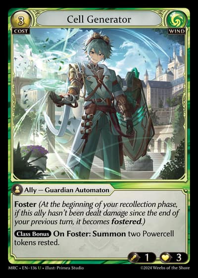 Cell Generator MRC-EN-136-Foil-Uncommon (U) - Mercurial Heart - Grand Archive Card