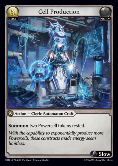 Cell Production PRD-EN-039-Foil-Common (C) - .asphodel/paradise - Grand Archive Card