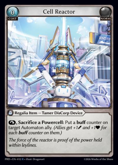 Cell Reactor PRD-EN-012-Foil-Rare (R) - .asphodel/paradise - Grand Archive Card