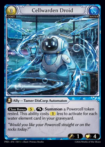 Cellwarden Droid PRD-EN-150-Foil-Uncommon (U) - .asphodel/paradise - Grand Archive Card