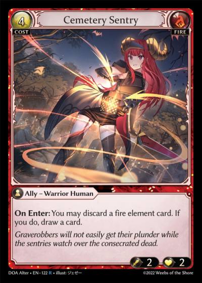 Cemetery Sentry DOA Alter-EN-122-Normal-Rare (R) - Dawn of Ashes Alter Edition - Grand Archive Card