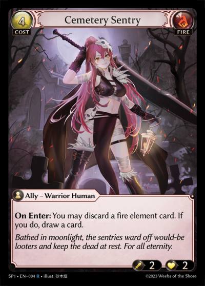 Cemetery Sentry SP1-EN-004-Foil-Rare (R) - Supporter Pack 1 - Grand Archive Card