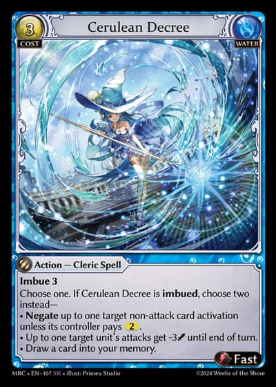 Cerulean Decree MRC-EN-107-Foil-Super Rare (SR) - Mercurial Heart - Grand Archive Card
