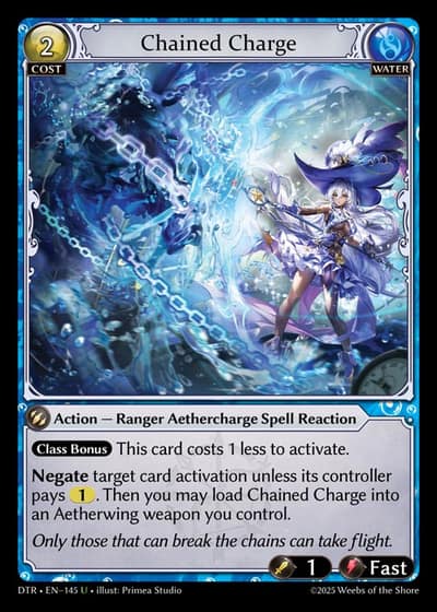 Chained Charge DTR-EN-145-Foil-Uncommon (U) - Distorted Reflections - Grand Archive Card