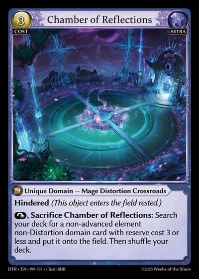 Chamber of Reflections DTR-EN-199-Foil-Super Rare (SR) - Distorted Reflections - Grand Archive Card