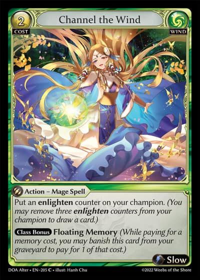 Channel the Wind DOA Alter-EN-205-Foil-Common (C) - Dawn of Ashes Alter Edition - Grand Archive Card
