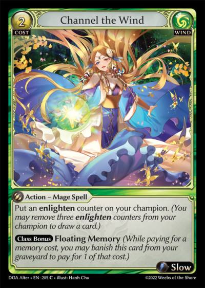 Channel the Wind DOA Alter-EN-205-Normal-Common (C) - Dawn of Ashes Alter Edition - Grand Archive Card