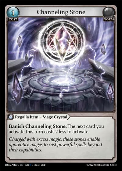 Channeling Stone DOA Alter-EN-028-Foil-Rare (R) - Dawn of Ashes Alter Edition - Grand Archive Card