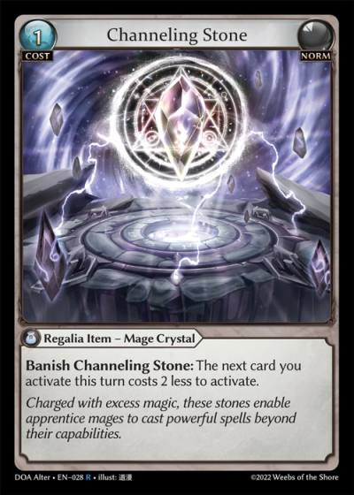 Channeling Stone DOA Alter-EN-028-Normal-Rare (R) - Dawn of Ashes Alter Edition - Grand Archive Card