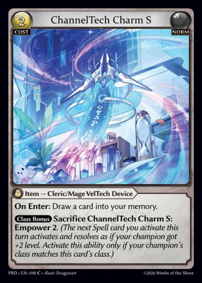 ChannelTech Charm S PRD-EN-040-Foil-Common (C) - .asphodel/paradise - Grand Archive Card