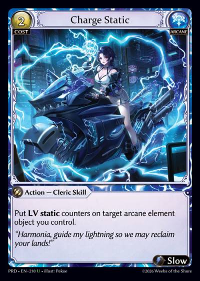 Charge Static PRD-EN-210-Foil-Uncommon (U) - .asphodel/paradise - Grand Archive Card