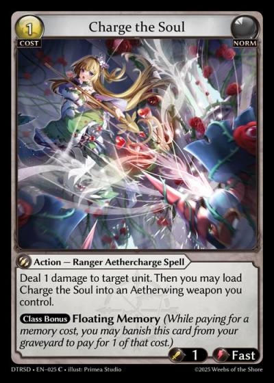 Charge the Soul DTRSD-EN-025-Normal-Common (C) - Distorted Reflections Starter Decks - Grand Archive Card