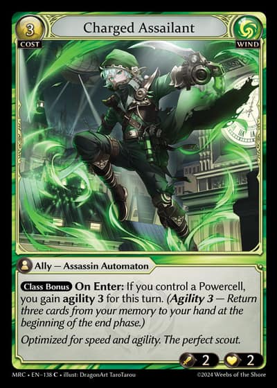 Charged Assailant MRC-EN-138-Foil-Common (C) - Mercurial Heart - Grand Archive Card