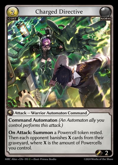 Charged Directive MRC Alter-EN-195-Foil-Uncommon (U) - Mercurial Heart Alter Edition - Grand Archive Card