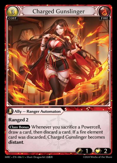 Charged Gunslinger MRC-EN-086-Foil-Uncommon (U) - Mercurial Heart - Grand Archive Card